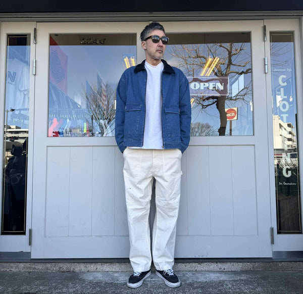 BIGMIKE - DENIM TRACKER JACKET - L.INDIGO