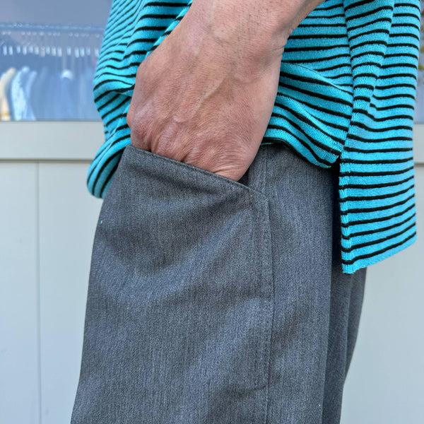 Early&Co - ORIGINAL WIDE TAPERD PANTS - GRAY