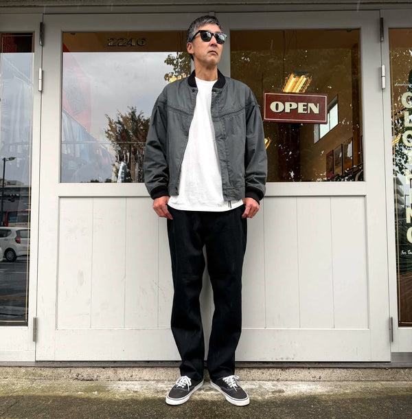 BLUCO - JAPAN DENIM EASY COWBOY PANTS - BLACK ONE WASH