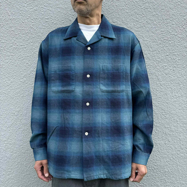 FIVE BROTHER - CHECK ONE-OP SHIRT - BLUE