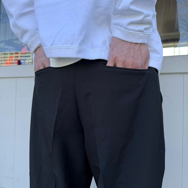 BIGMIKE - PIN TACK TROPICAL PANTS - BLACK