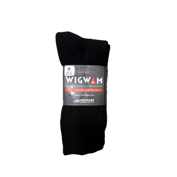 WIGWAM - CREW 3P SOCKS - BLACK