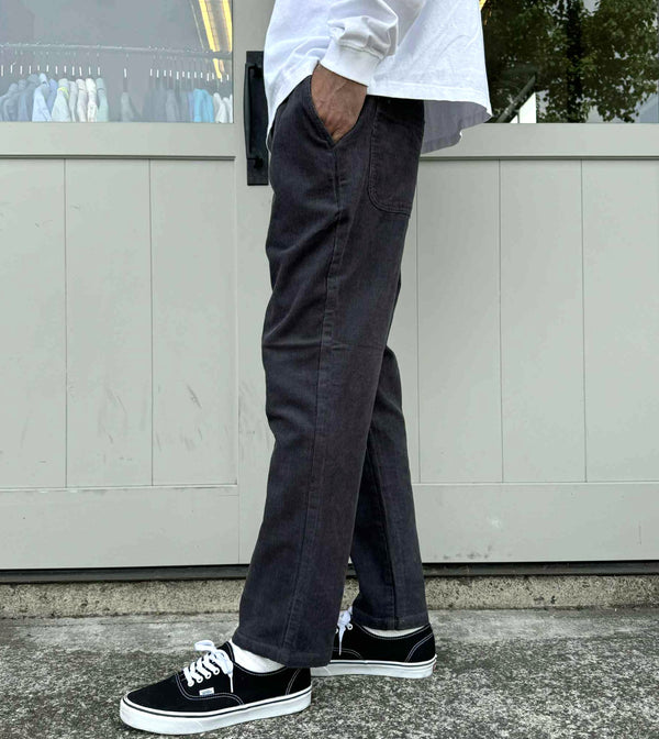 FIVE BROTHER - CORDUROY EASY PANTS - CHARCOAL