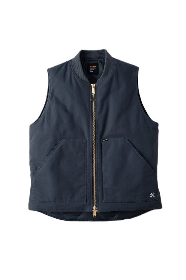 BLUCO - RIB COLLAR VEST - CHARCOAL