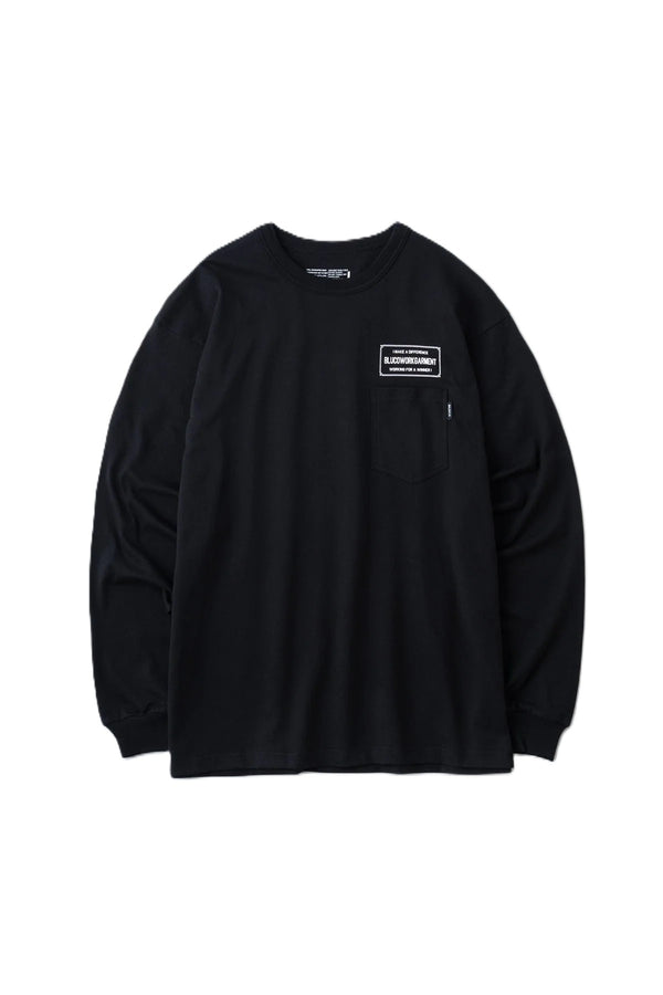 BLUCO - POCKET L/S T-SHIRTS Ticket - BLACK