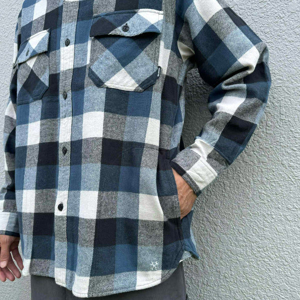 BLUCO - BUFFALO CHECK FLANNEL SHIRT - NAVY