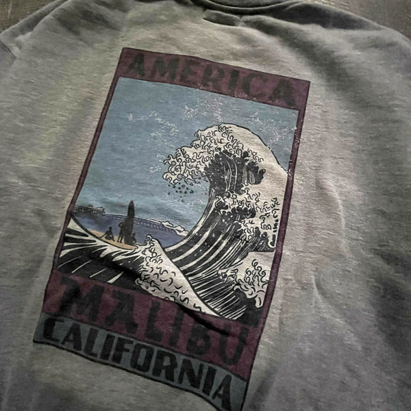 ILL ONE EIGHTY -AMERICAN WAVE SWEATSHIRT(LOOSE FIT) - H GRAY