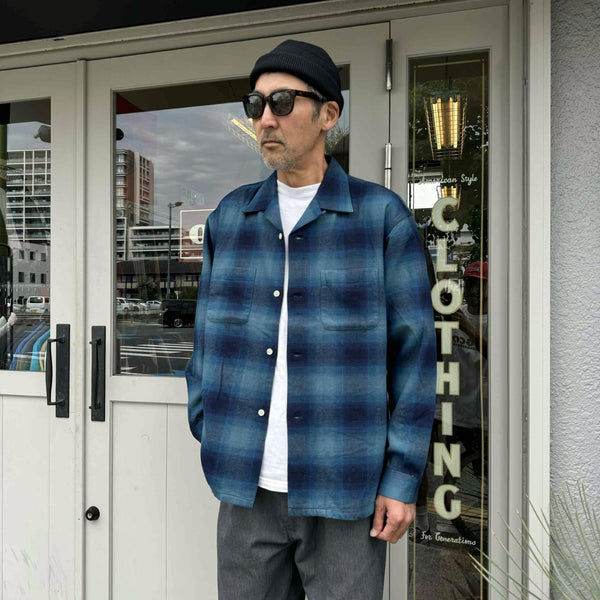 FIVE BROTHER - CHECK ONE-OP SHIRT - BLUE