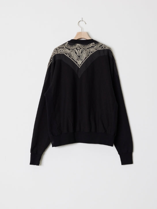 ILL ONE EIGHTY - VTG BANDANA SWEATSHIRT(LOOSE FIT) - BLACK