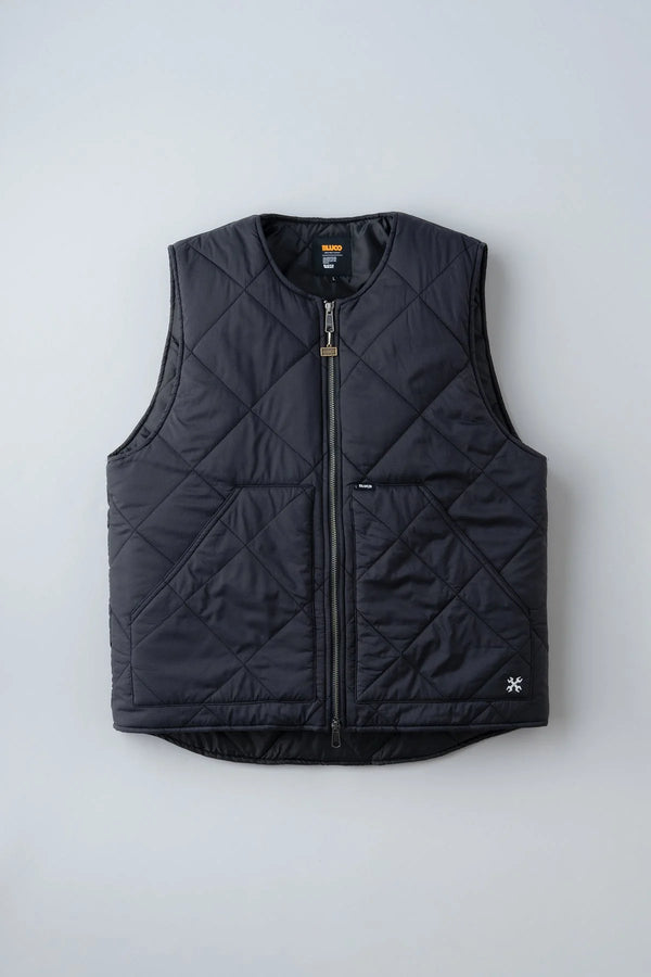 BLUCO - NYLONLIP QULTINGVEST - BLACK