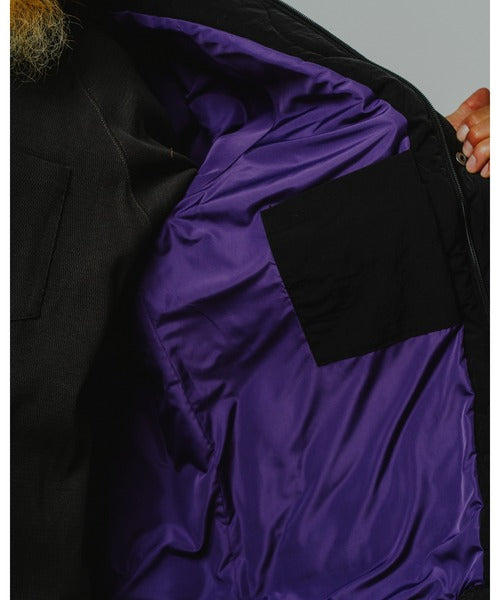 BIGMIKE - QUILTING COACH JACKET - BLACK