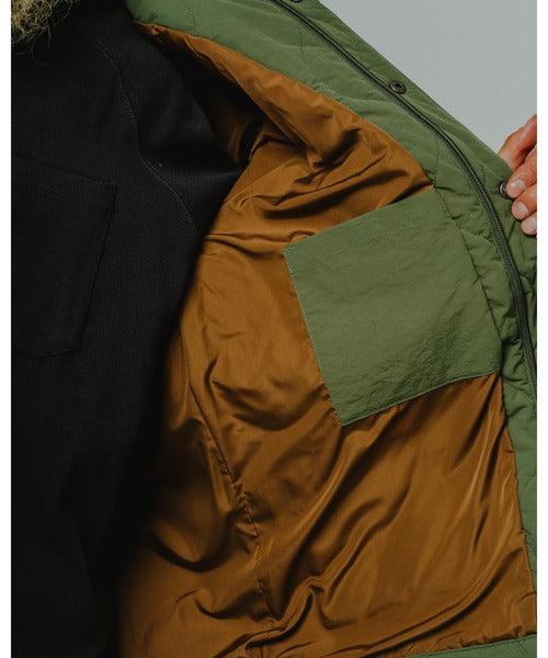 BIGMIKE - QUILTING COACH JACKET - S.GREEN