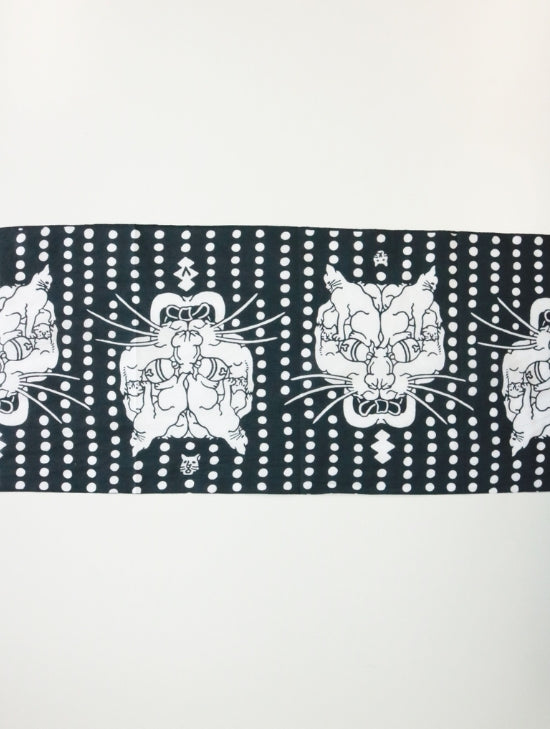 RADIALL - すず猫 - TENUGUI - INK BLACK