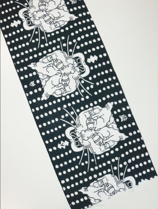 RADIALL - すず猫 - TENUGUI - INK BLACK