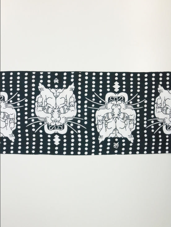 RADIALL - すず猫 - TENUGUI - INK BLACK