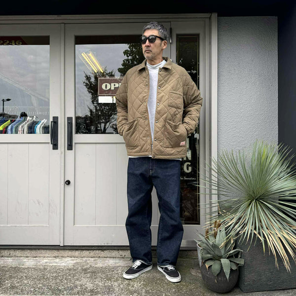 BIGMIKE - QUILTING COACH JACKET - KHAKI