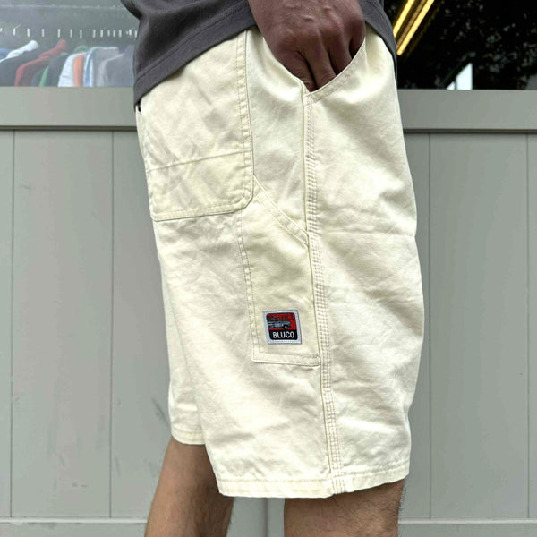BLUCO - LIGHT CANVAS PAINTER SHORTS - IVORY