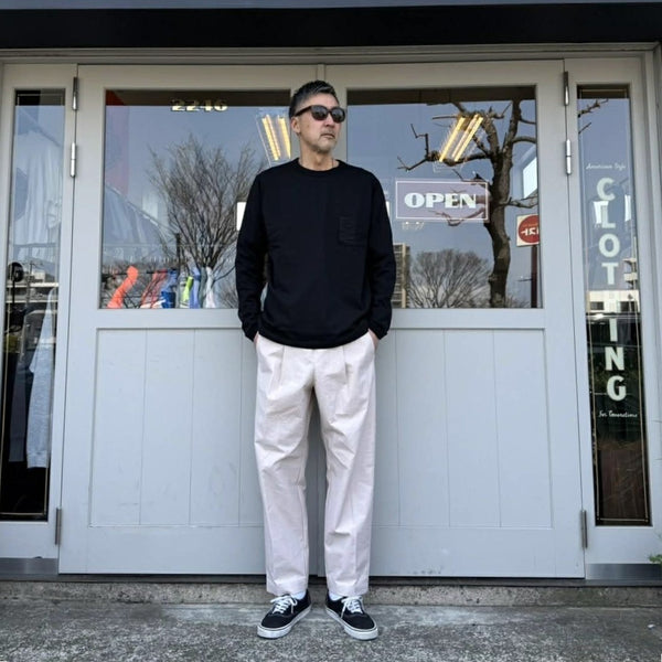 JACKMAN - Back Nep Umps Pants - Rosin White