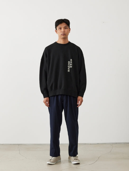 ILL ONE EIGHTY -AMERICAN WAVE SWEATSHIRT(LOOSE FIT) - BLACK