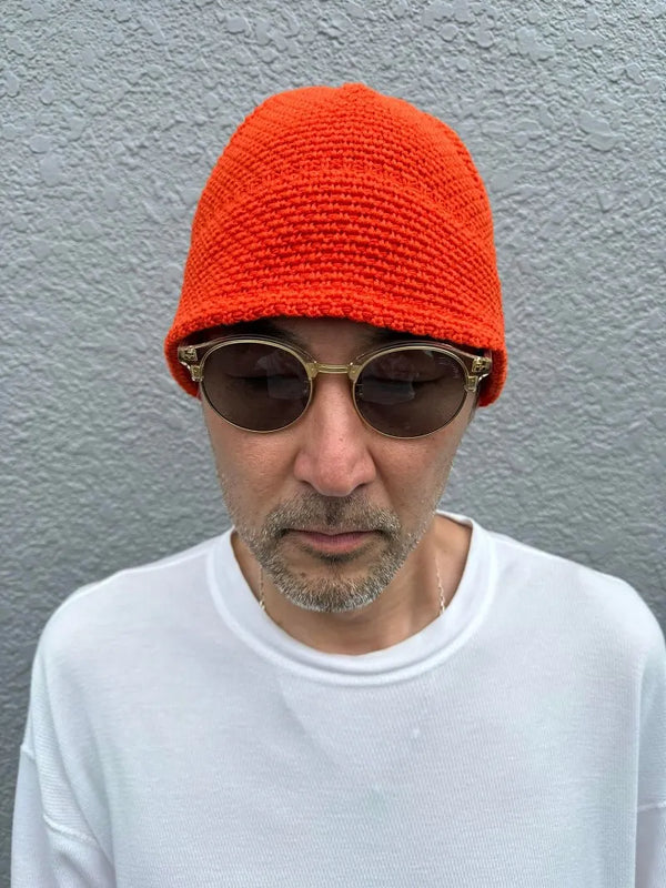 RE:NEW - COTTON KNIT HAT - ORANGE