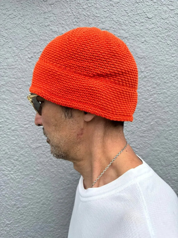RE:NEW - COTTON KNIT HAT - ORANGE