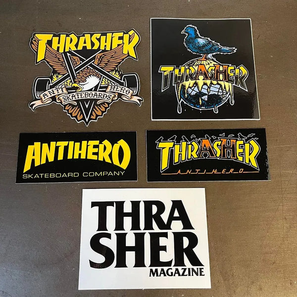 THRASHER X ANTIHERO - 5-PK Sticker
