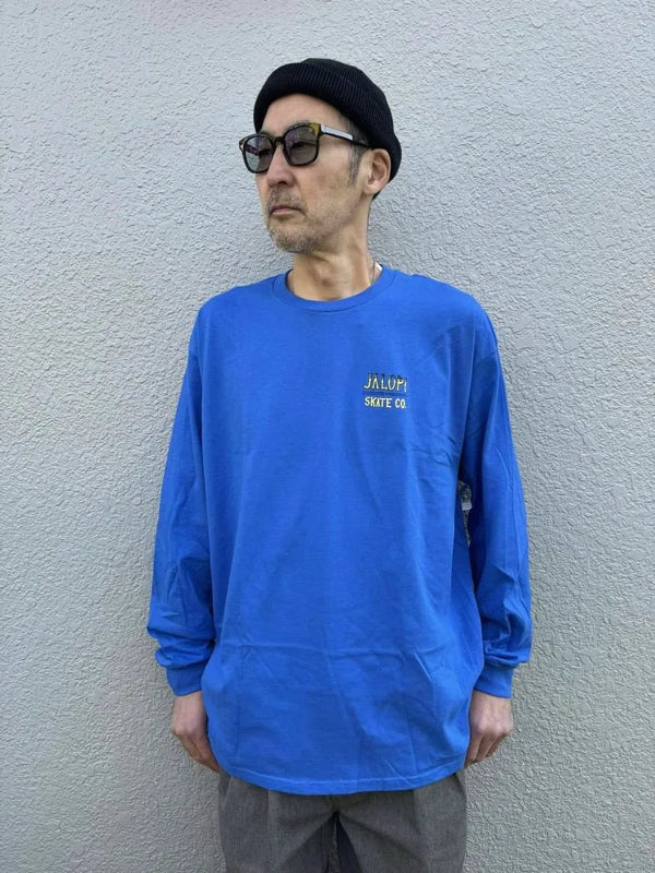 ANTIHERO - Jalopi Returns LS T-Shirt - Royal