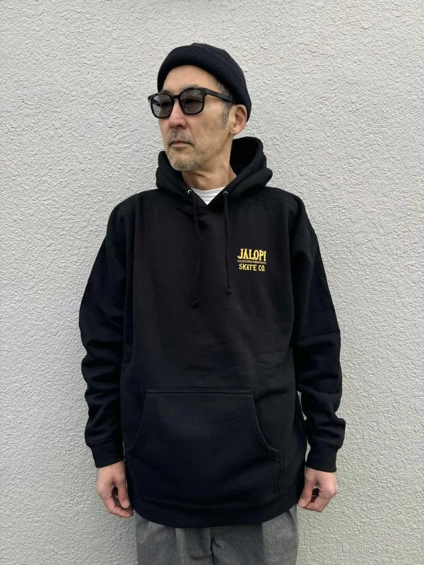 ANTIHERO - Jalopi Stop Pollution PULLOVER HOOD - BLACK