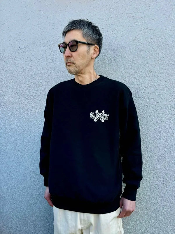 BLACK JAKS - BORN TO BONE CREW SWEAT - BLACK