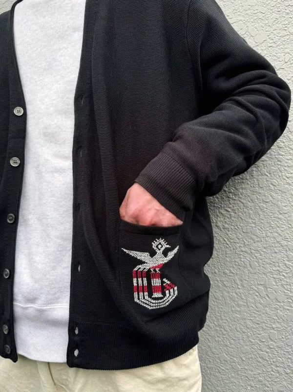 PENNY'S - GUTEMALA V CARDIGAN - BLACK