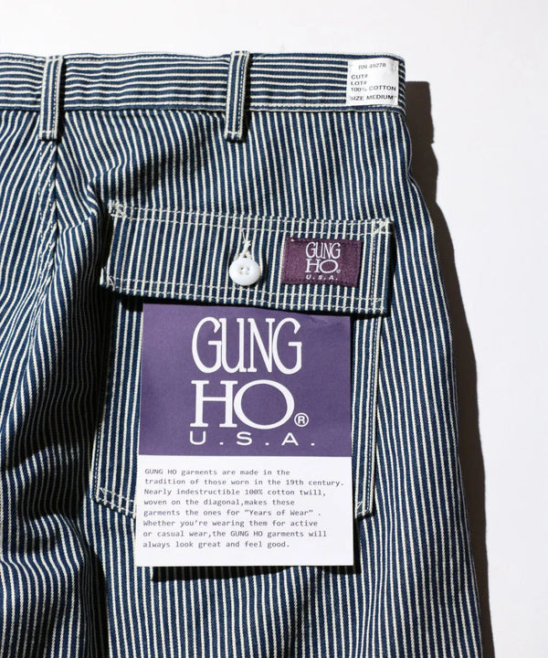 GUNG HO - 4POCKETS WIDE FATIGUE TROUSER - STRIPE