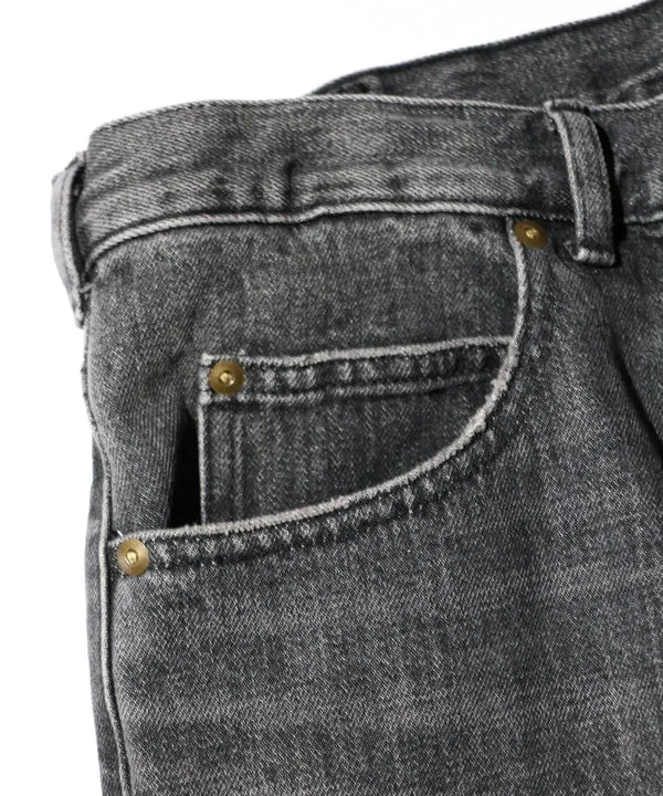 GUNG HO - DENIM TAPARED PANTS - BLACK