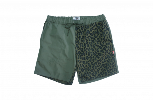 THE HARD MAN - HALF LEOPARD SHORTS - KHAKI