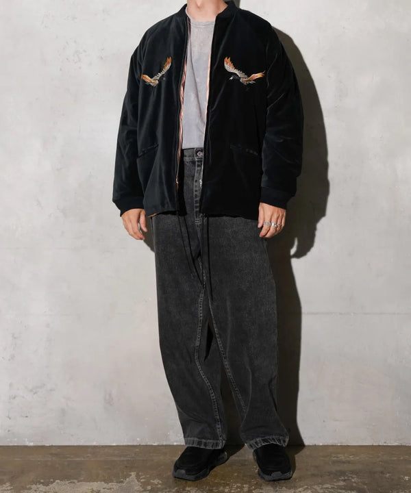 THRIFTY LOOK - SOUVENIR GOOSE BAY JACKET - BLACK VELOUR