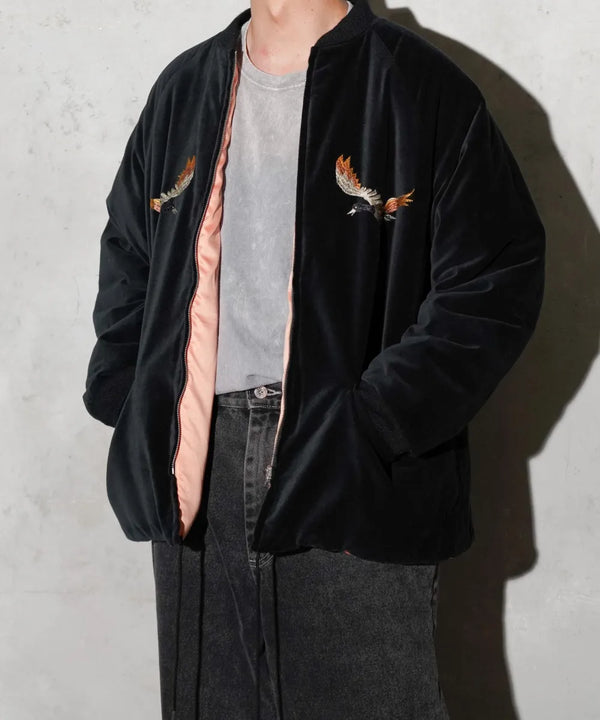 THRIFTY LOOK - SOUVENIR GOOSE BAY JACKET - BLACK VELOUR