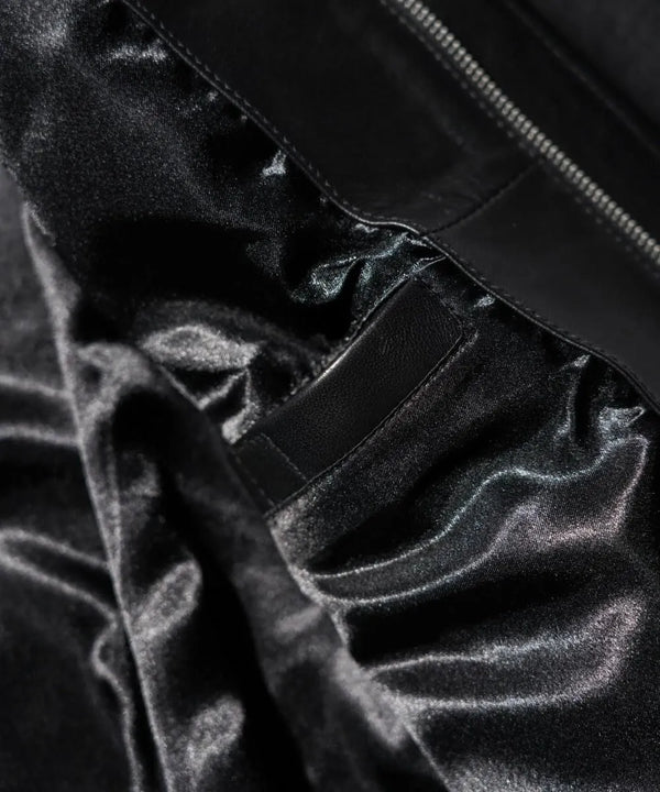 TOWNCRAFT - LEATHER DERBY JACKET - BLACK