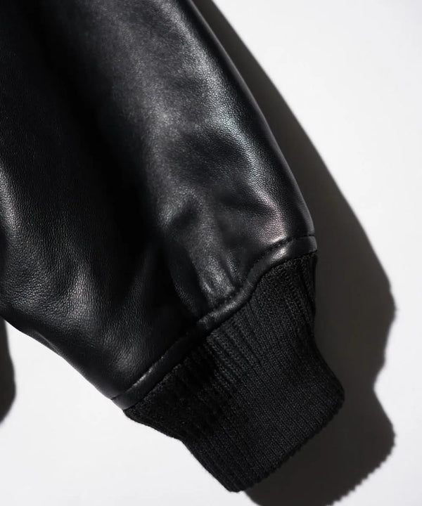 TOWNCRAFT - LEATHER DERBY JACKET - BLACK