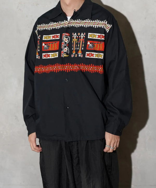 TOWNCRAFT - PRINTED COTTON ROOP COLLAR SHIRTS - NATIVE