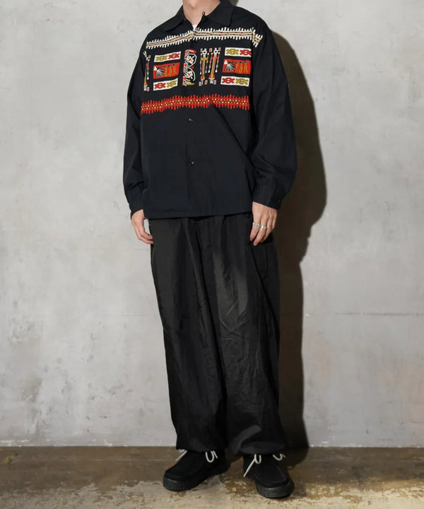 TOWNCRAFT - PRINTED COTTON ROOP COLLAR SHIRTS - NATIVE