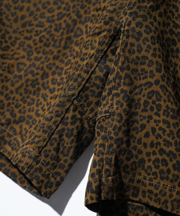 THRIFTY LOOK - PRINTED 90S CLIMBING SHORTS - BROWN LEOPARD