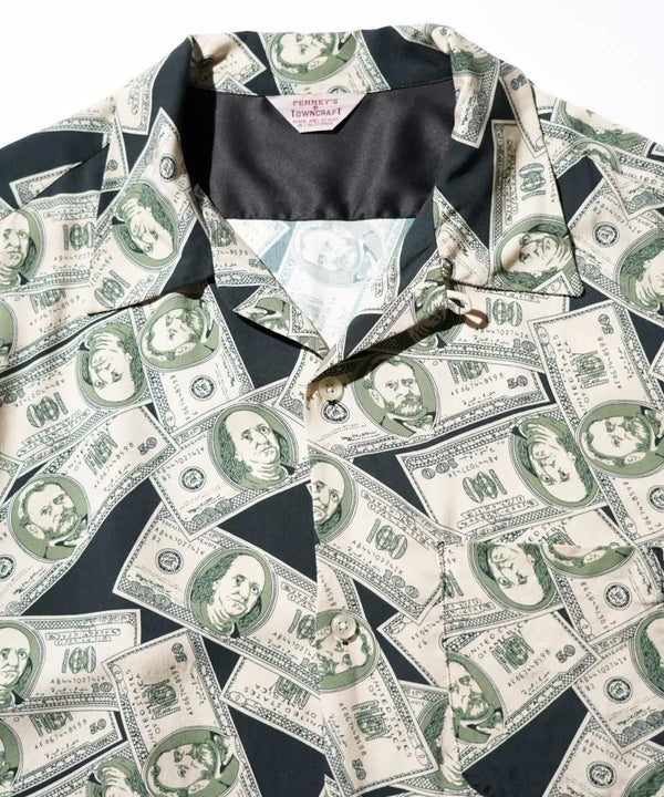TOWNCRAFT - PRINTED LOOP COLLAR SS SHIRT - DOLLAR