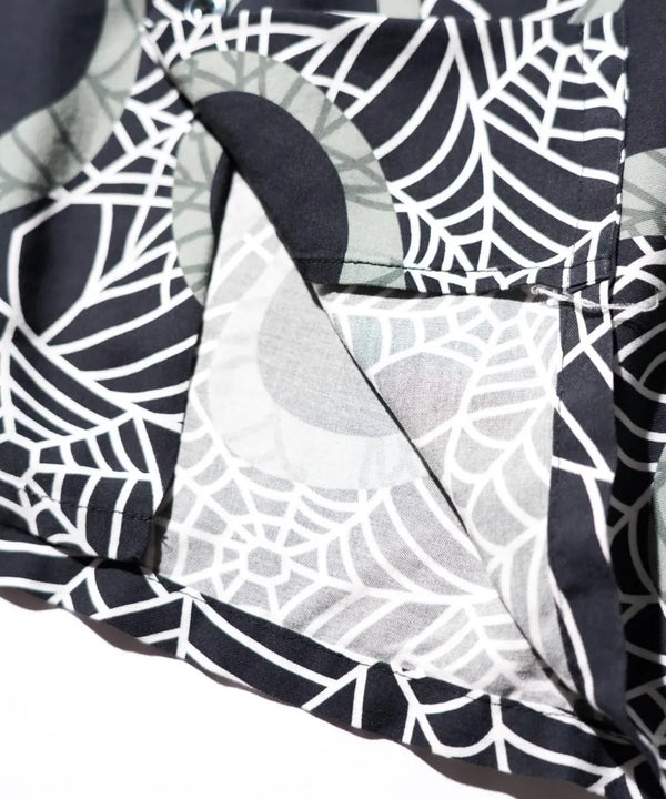 TOWNCRAFT - PRINTED LOOP COLLAR SS SHIRT - FIRE×SPIDER