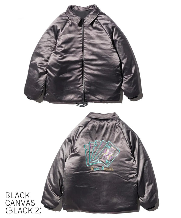 THRIFTY LOOK - GERMANY SOUVENIR PADDED JACKET - BLACK CANVAS