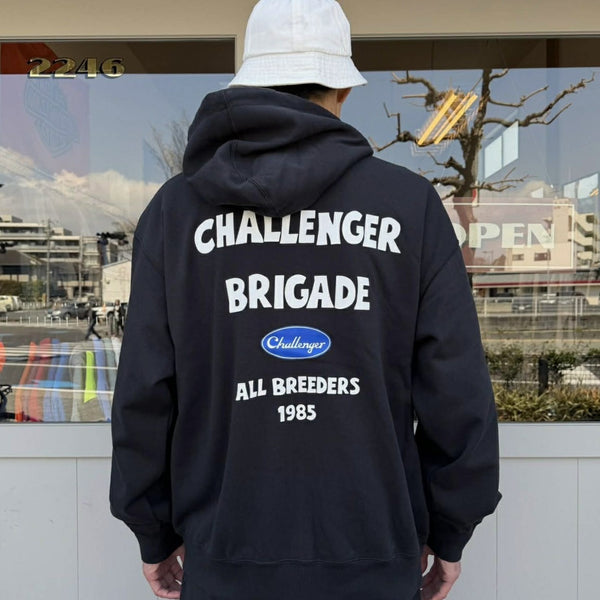 CHALLENGER -BRIGADE ZIP HOODIE - BLACK