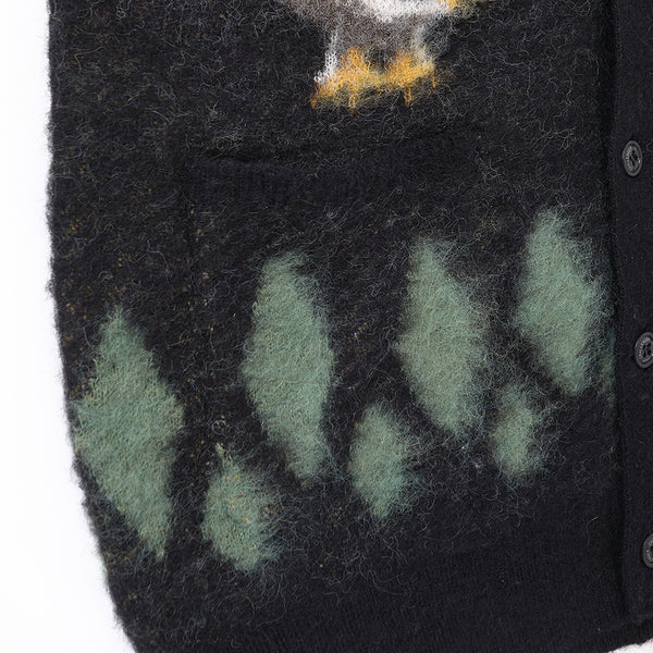 CHALLENGER - NATIVE EAGLE CARDIGAN - BLACK