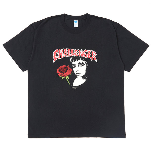 CHALLENGER - ROSE GIRL TEE - BLACK
