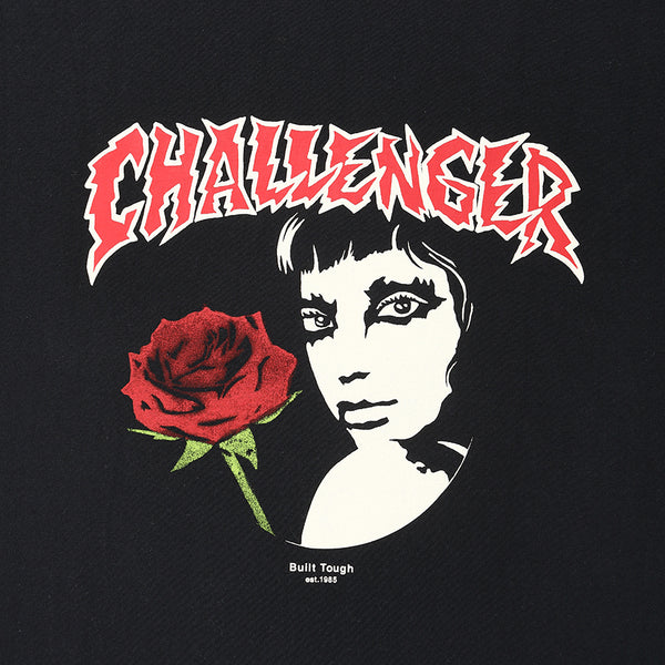 CHALLENGER - ROSE GIRL TEE - BLACK