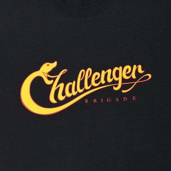 CHALLENGER - L/S SNAKING LOGO TEE - BLACK