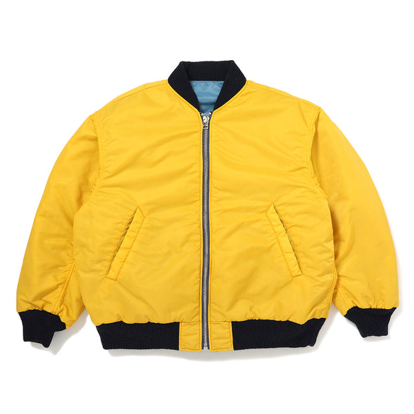 CHALLENGER - REVERSIBLE MA-1 JACKET - BLUE GRAY x YELLOW