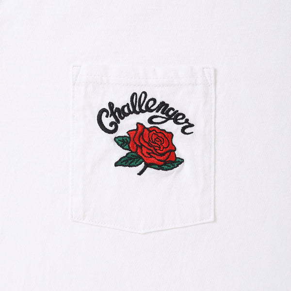 CHALLENGER - ROSE PKT TEE - WHITE